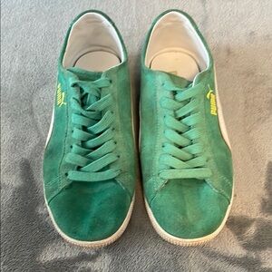 Puma Vibrant Green Suede Shoes
